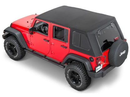 TREKTOP PRO HYBRID SLANTBACK SOFT TOP IN BLACK TWILL FOR JEEP WRANGLER JK - am-wrangler
