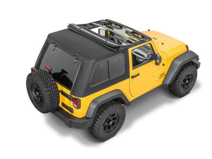 TREKTOP PRO HYBRID SLANTBACK SOFT TOP IN BLACK TWILL FOR JEEP WRANGLER JK - am-wrangler