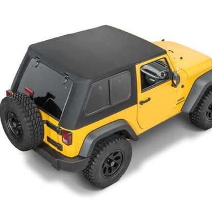 TREKTOP PRO HYBRID SLANTBACK SOFT TOP IN BLACK TWILL FOR JEEP WRANGLER JK - am-wrangler