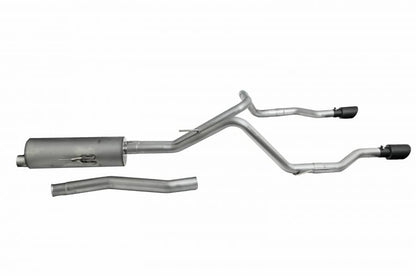 GIBSON BLACK ELITE CAT-BACK DUAL SPLIT EXHAUST STAINLESS for Jeep Wrangler JT (GLADIATOR)