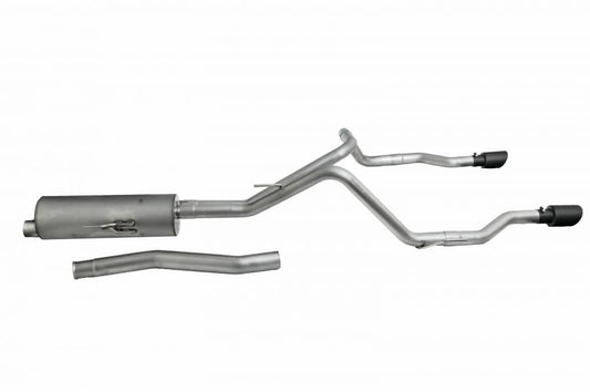 GIBSON BLACK ELITE CAT-BACK DUAL SPLIT EXHAUST STAINLESS for Jeep Wrangler JT (GLADIATOR)