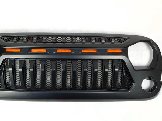 Grille with LED marker for Jeep Wrangler JK - am-wrangler