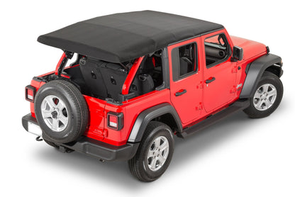 Mopar Twill Soft Top Kit (Black with Clear Windows) for Jeep Wrangler JL 4 door