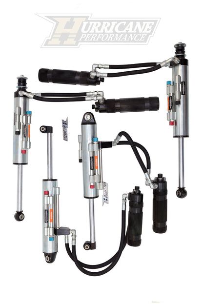 Hurricane Racing Shocks 3.0", Triple Bypass Adjustable for Jeep Wrangler JK