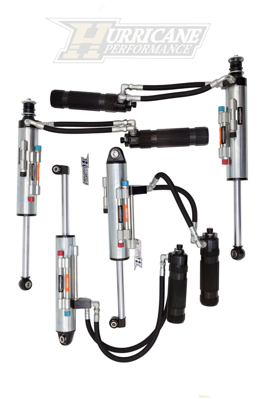 Hurricane Racing Shocks 3.0", Triple Bypass Adjustable for Jeep Wrangler JK