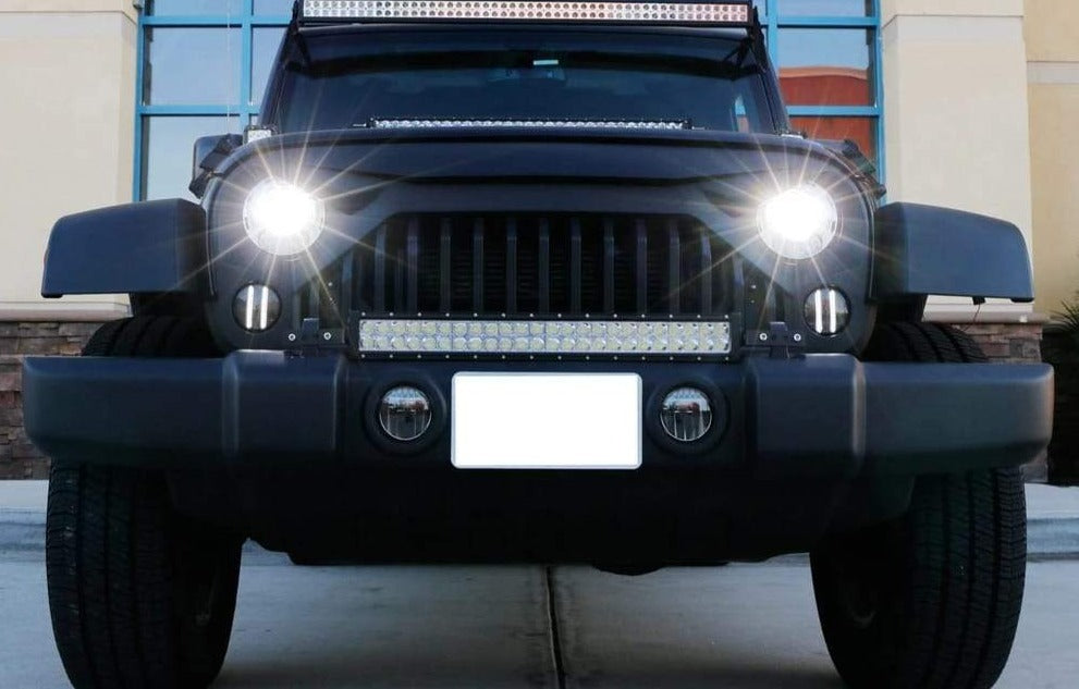 Front Grille Indicator LED lights with DRL light for Jeep Wrangler JK - am-wrangler