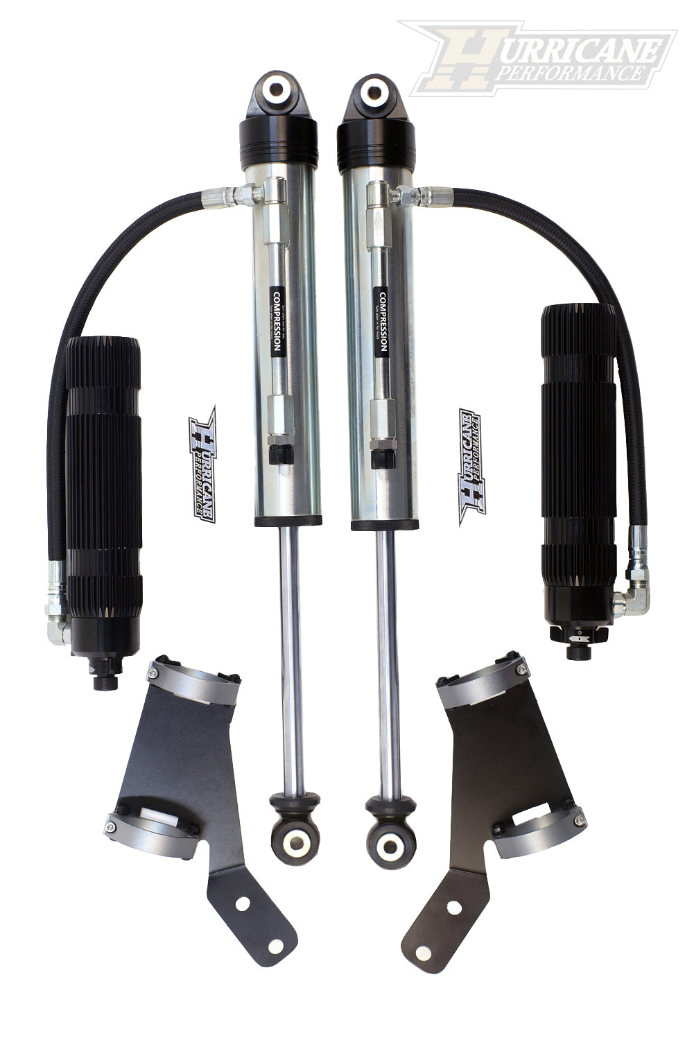 Hurricane Performance Extreme Seires  2.5", Single Tube Bypass Shocks  with Remote Resevoir for Jeep Wrangler JL,JT & 392