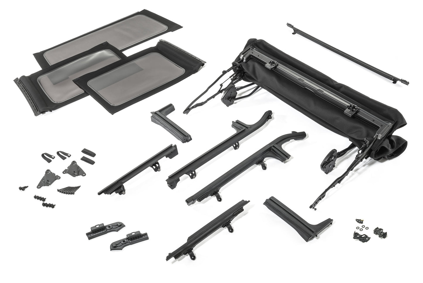 Mopar Twill Soft Top Kit (Black with Clear Windows) for Jeep Wrangler JL 4 door