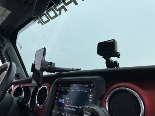 BulletPoint RubiGrid™ Phone and GoPro Platform Dash Mount Holder for Jeep Wrangler JL/JLU & JT