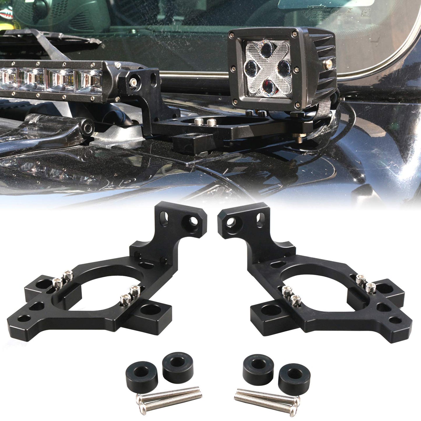 Hood  Lights Brackets for Jeep Wrangler JL