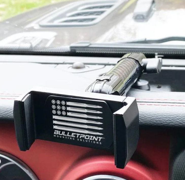 BulletPoint Driver Side Jeep Phone Mount for Jeep Wrangler JL/JLU & JT
