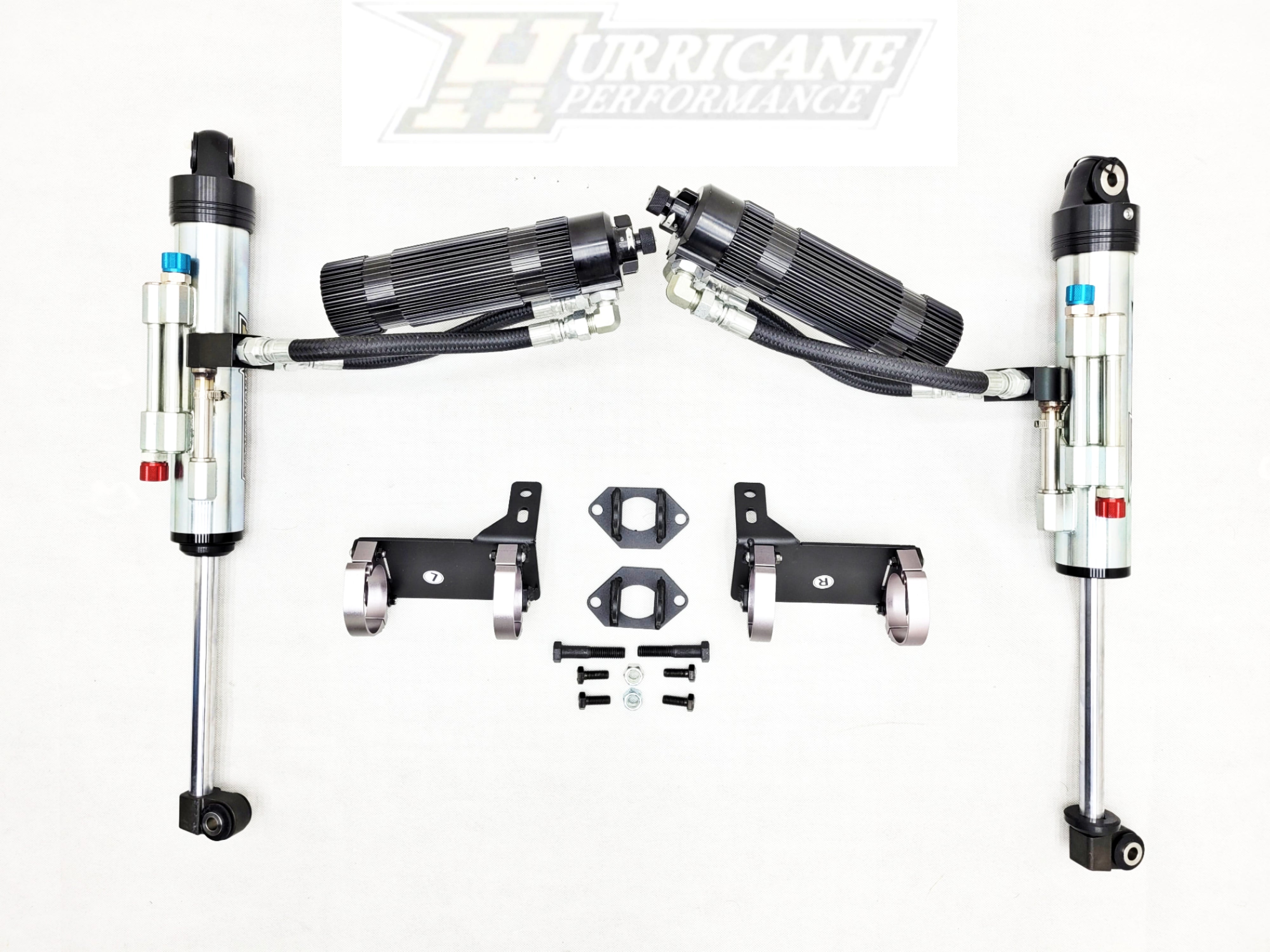 Hurricane Racing Shocks 2.5", Double Bypass Adjustable for Jeep Wrangler JK