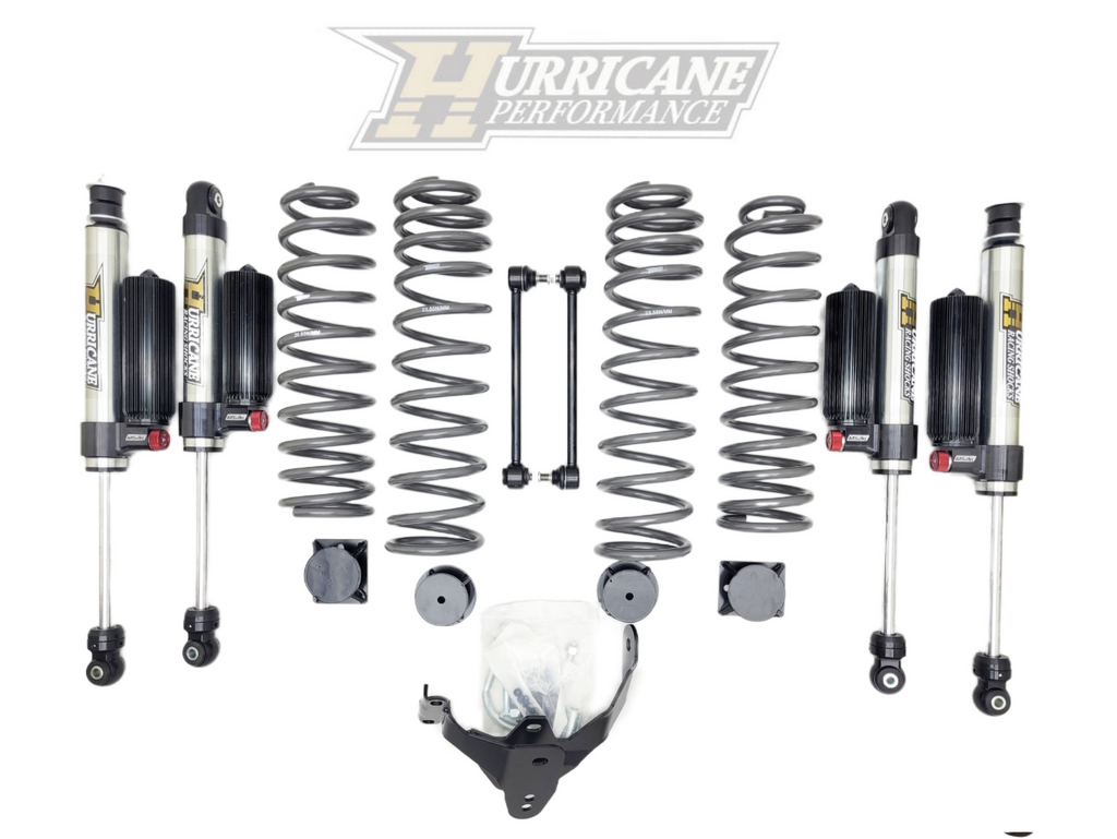 Hurricane Performance 2.5 inch Lift Kit With Hurricane 2.0 Adjustable Shocks for Jeep Wrangler JK