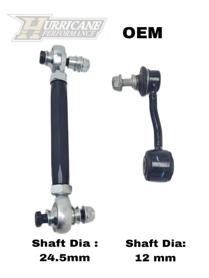 Hurricane Performance Super Duty Front Adjustable Sway Bar End Link for Jeep Wrangler JL/JK