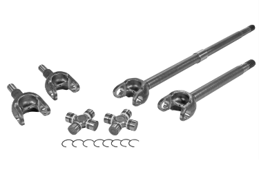 Yukon Front Axle Shaft Kit  Dana 30, 27 Spline, with FAD Delete for Jeep Wrangler  JL