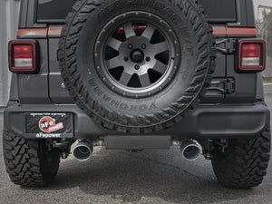 Rebel Series 2-1/2" 409 Stainless Steel Axle-Back Exhaust System (49-48067-B)  for Jeep Wrangler JL - am-wrangler
