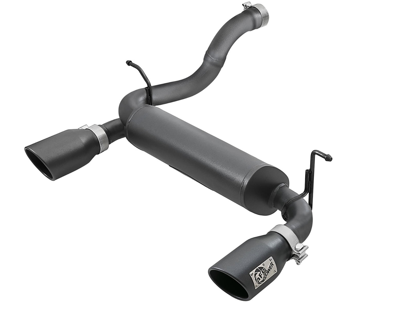 Rebel Series 2-1/2" 409 Stainless Steel Axle-Back Exhaust System (49-48067-B)  for Jeep Wrangler JL - am-wrangler