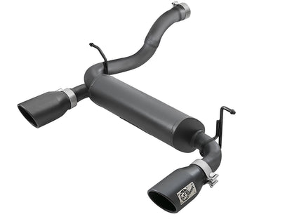 Rebel Series 2-1/2" 409 Stainless Steel Axle-Back Exhaust System (49-48067-B)  for Jeep Wrangler JL - am-wrangler