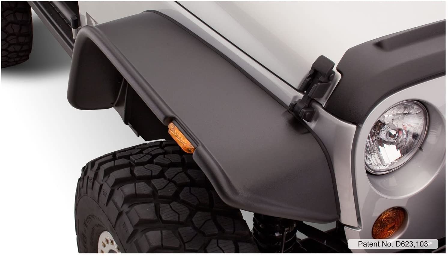 Bushwacker  Black Jeep Flat Style Fender Flare Set for Jeep Wrangler JK - am-wrangler