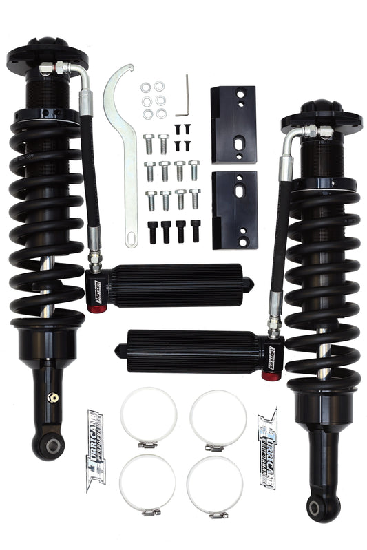 HURRICANE RACING ADVENTURE SERIES 2.5 SINGLE COMPRESSION ADJUST COIL-OVER SHOCKS & REAR EXTERNAL BYPASS SHOCKS WITH REMOTE RESERVOIR FOR FJ CRUISER PRADO, 4RUNNER AND FORTUNER