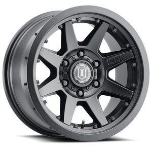 Rims for Toyota FJ, Ford Bronco & Nissan Y61 -ICON REBOUND PRO -SATIN BLACK