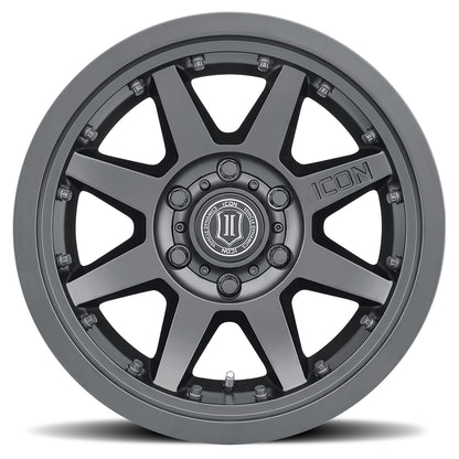 Rims for Toyota FJ, Ford Bronco & Nissan Y61 -ICON REBOUND PRO -SATIN BLACK