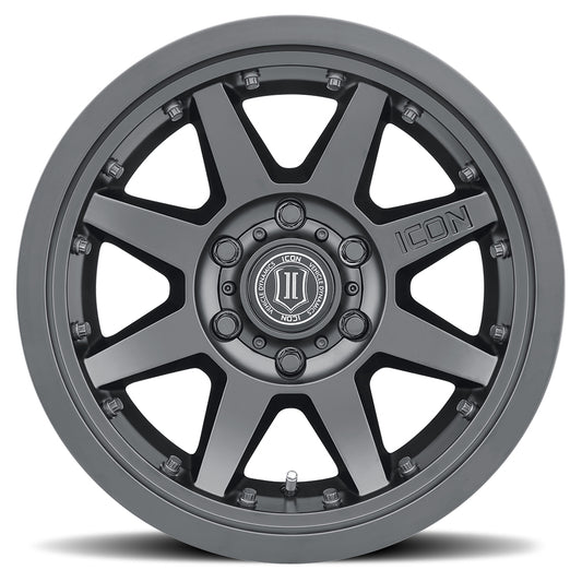 Rims for Toyota FJ, Ford Bronco & Nissan Y61 -ICON REBOUND PRO -SATIN BLACK