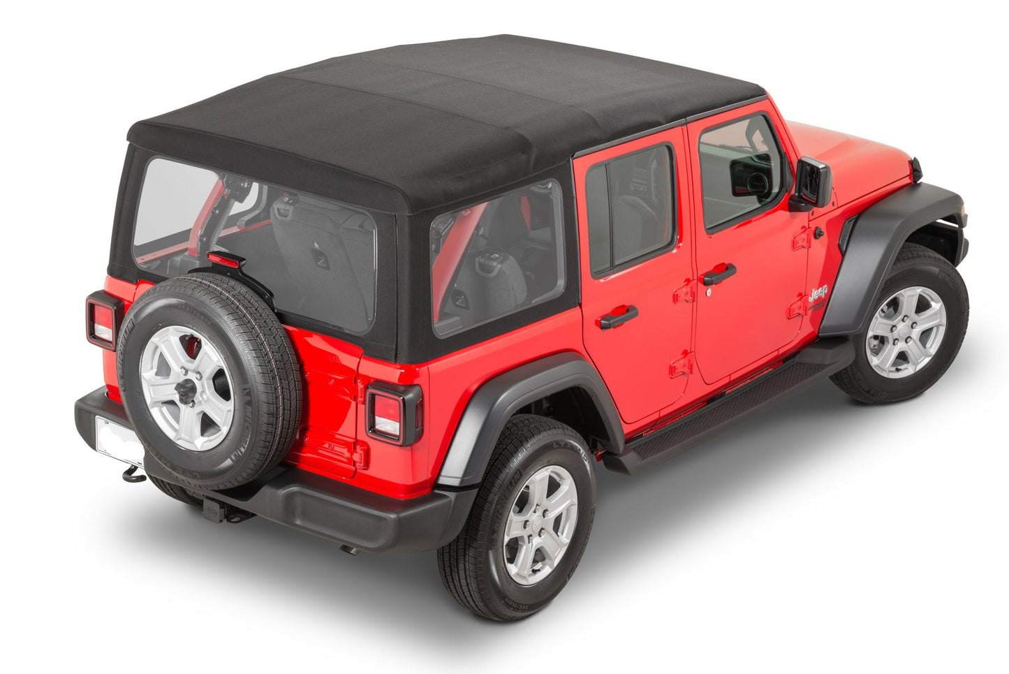 Mopar Twill Soft Top Kit (Black with Clear Windows) for Jeep Wrangler JL 4 door