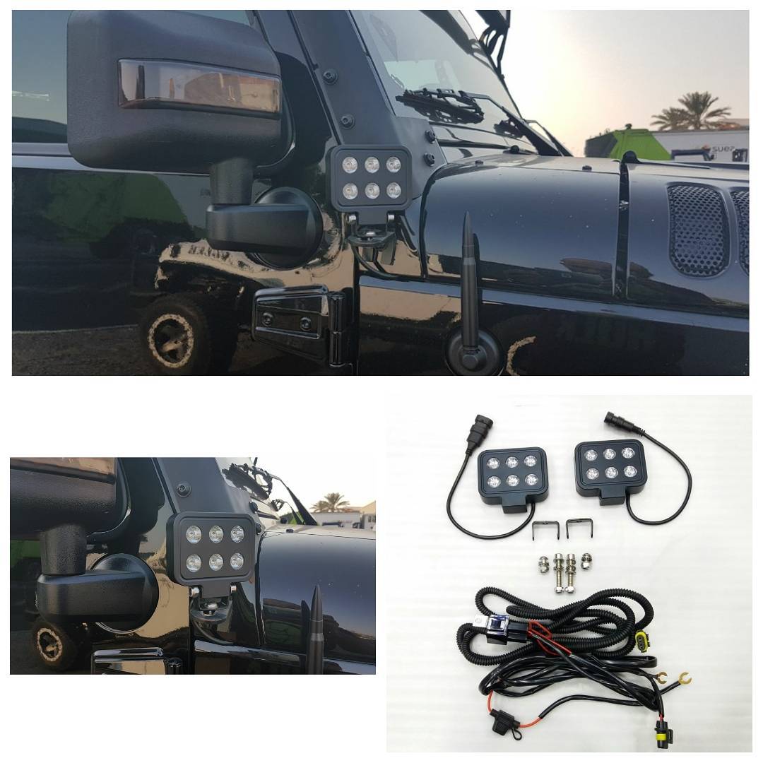 LED Work Lights for Jeep Wrangler- DOT - am-wrangler